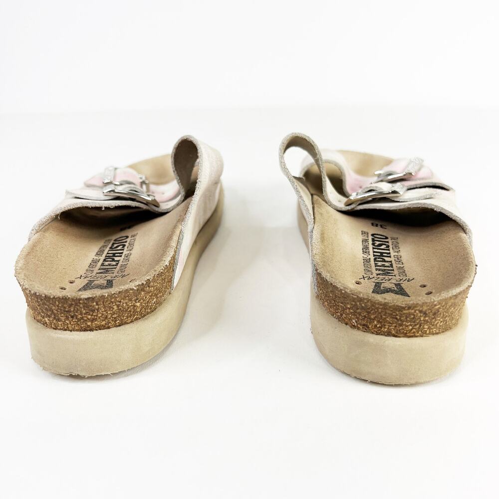 Mephisto womens Hester multicolor rainbow stripe leather sandal Size 38 or 8 - Picture 4 of 9